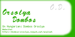 orsolya dombos business card